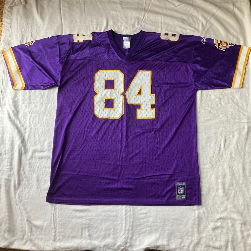 Reebok NFL Authentic Team Replica Home Jersey, Minnesota Vikings #84, Randy Moss